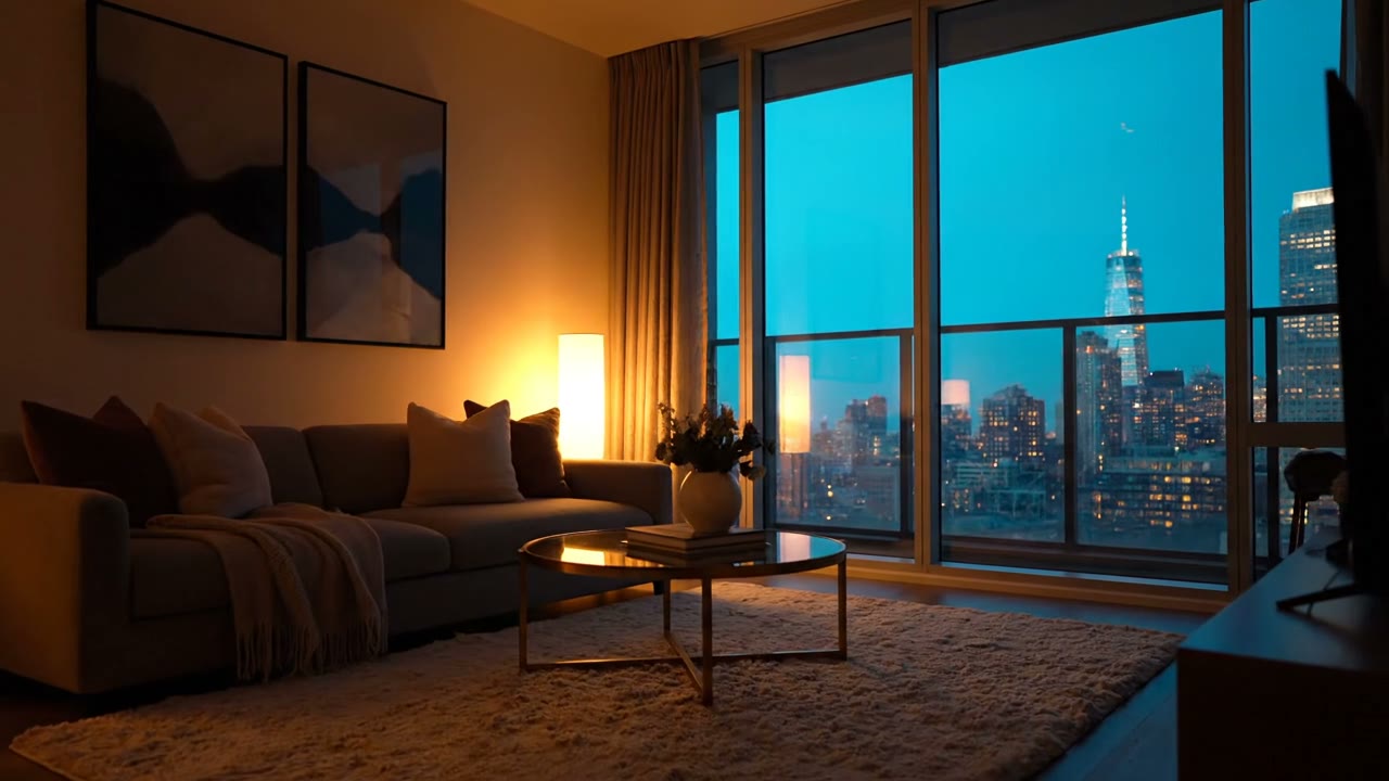 Chicago home interior staged for a for sale by owner listing