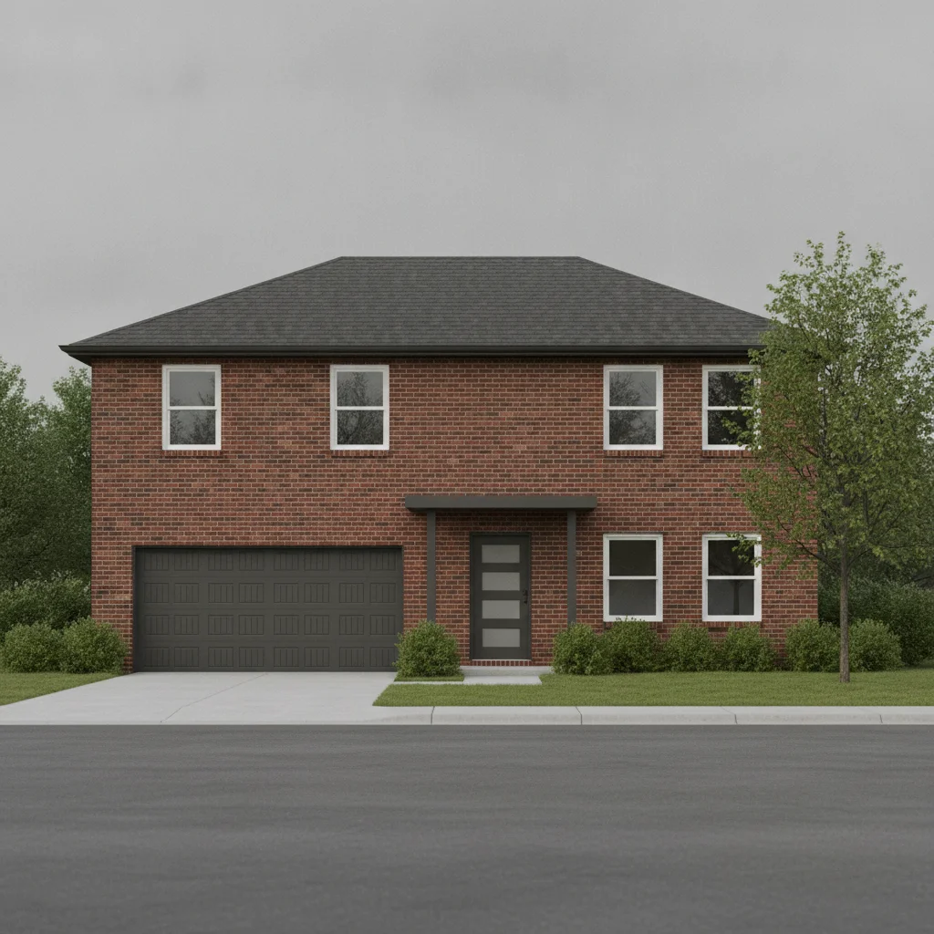 Concept rendering of a refreshed exterior for 17118 Magnolia Drive, illustrative only