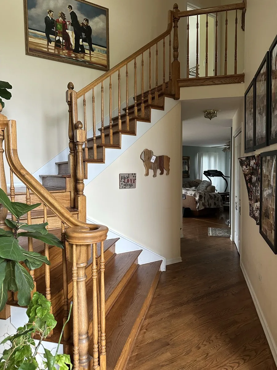 Entry foyer and staircase at 8936 Charrington Drive