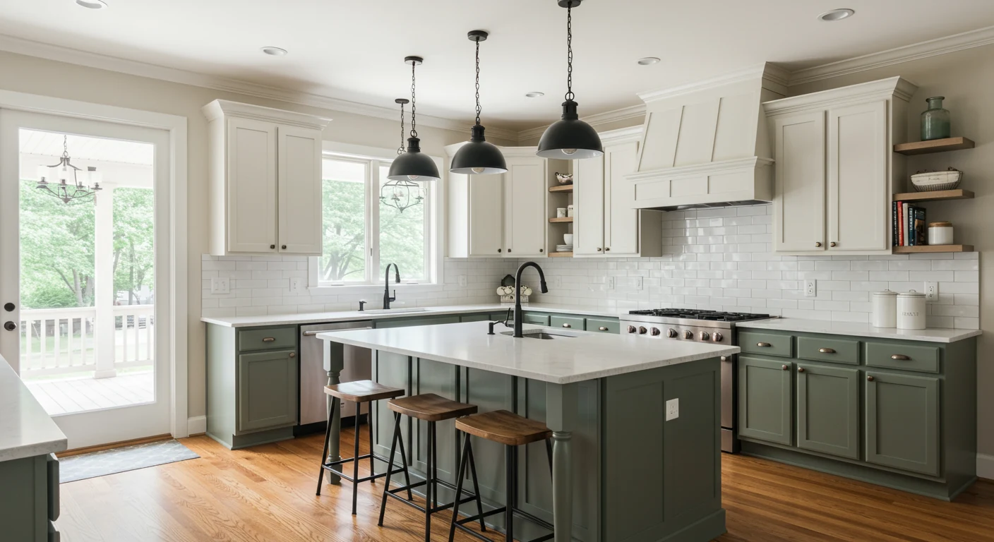 Warm kitchen refresh concept for 8936 Charrington Drive